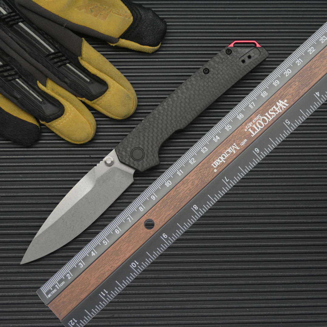 卡秀2038折刀碳纤维折叠刀高硬度锋利小刀户外刀具露营求生刀工具