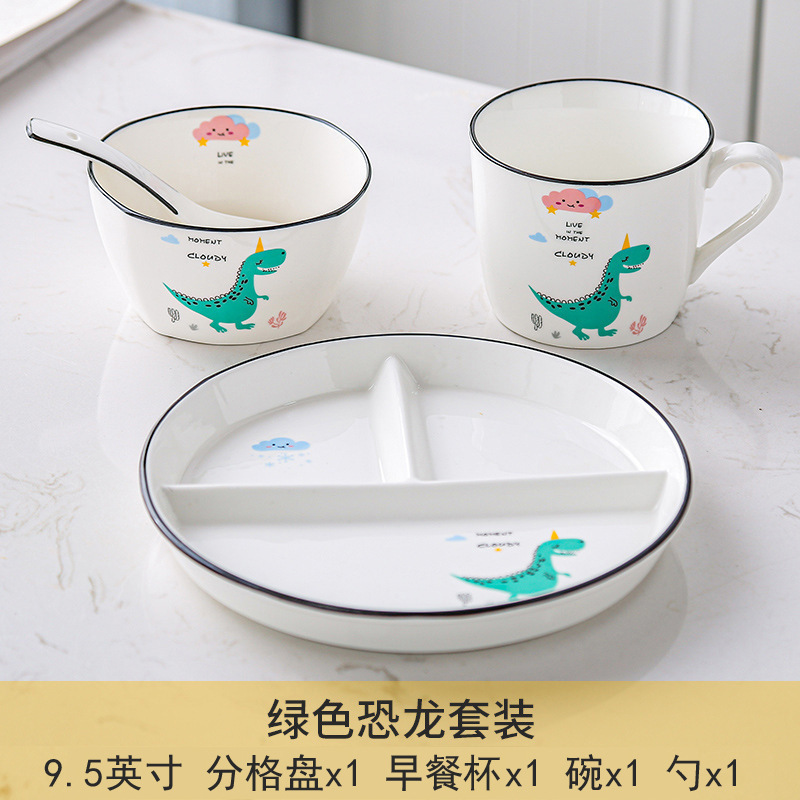 211分割脂肪減少食プレート、家庭用朝食食器、子供用セラミック定量プレート、3分割食プレート、シルクフラワー|undefined