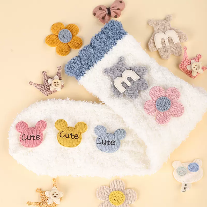 韩版超声波压花布贴儿童裤子帽子头饰配饰DIY卡通手工装饰辅料