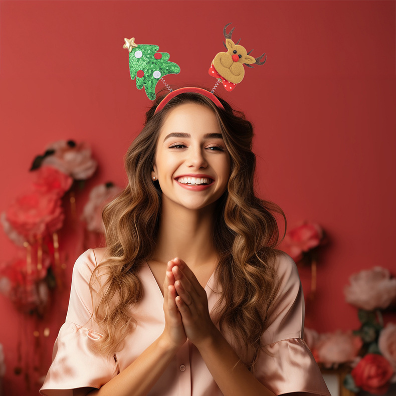 Set cerchietti di natale per feste con fermagli per capelli_voghion.com