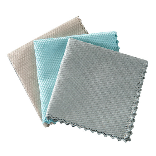 Dishwashing cloth, fish scale rag, lazy cleaning kitchen supplies, glass table towel, household absorbent needle-punched rag