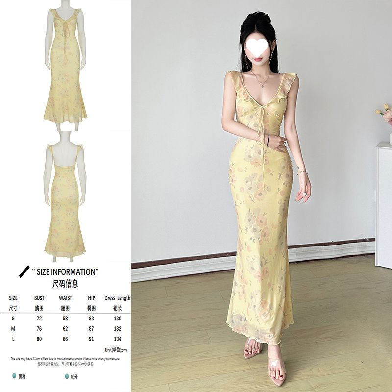 IAMSURE 【フレンチドレス】サスペンダーワンピース レディース サマーショートスカート # ロマンチックなドレス # ホットガールAラインスカート|undefined
