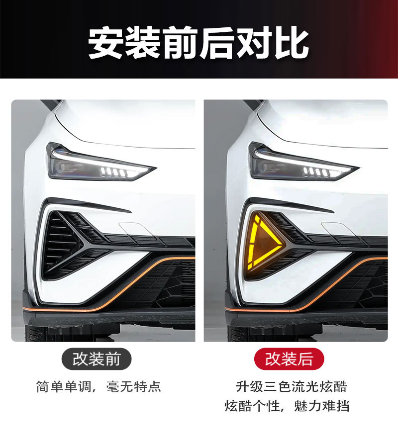 Suitable for 25 Models of Changan Uni-V Third-Generation Uni-V Dedicated Modified Led Daytime Running Lights Front Bumper Lights