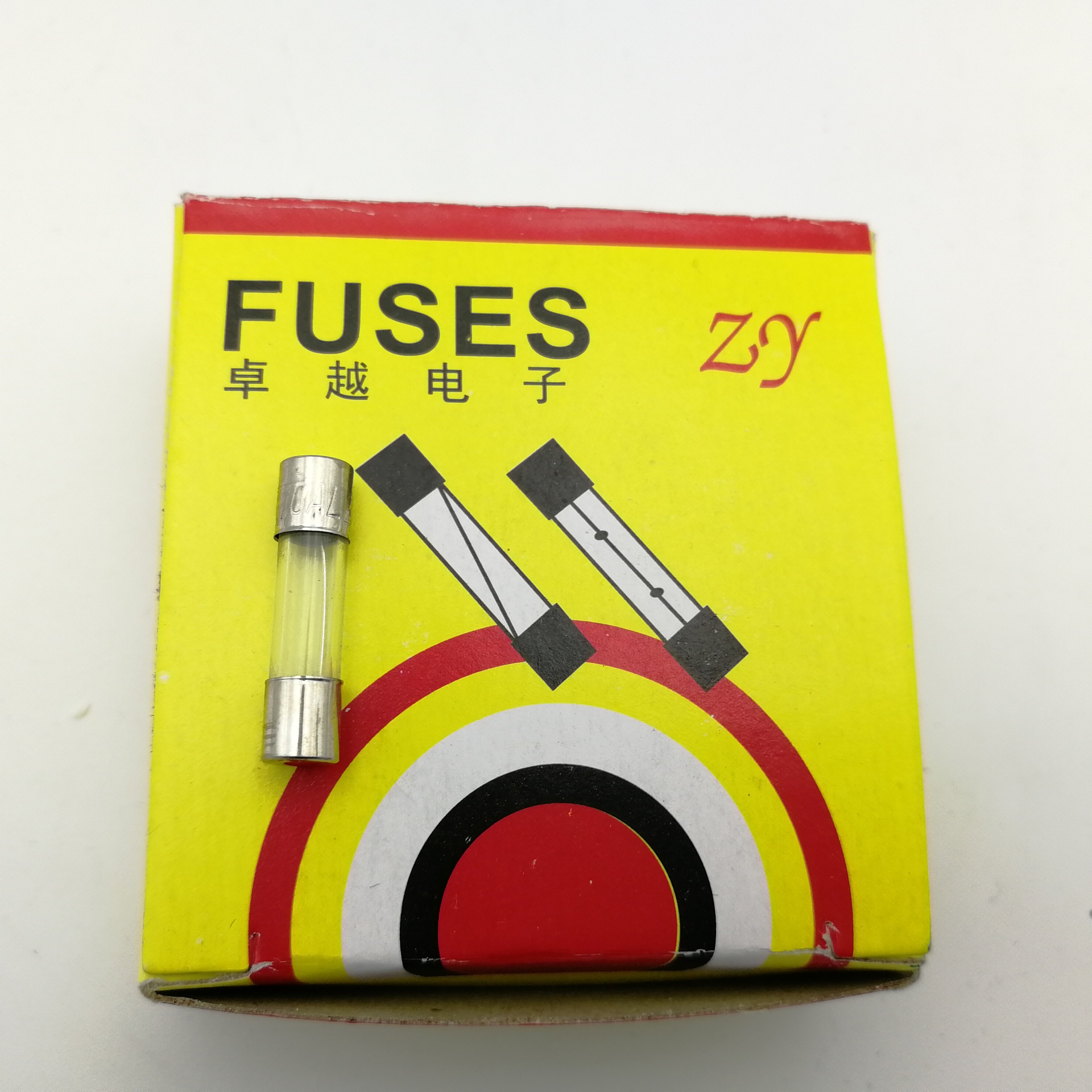 FUSES卓越电子5*20 BGXP玻璃保险丝0.25~30A5X20小保险管1盒100个