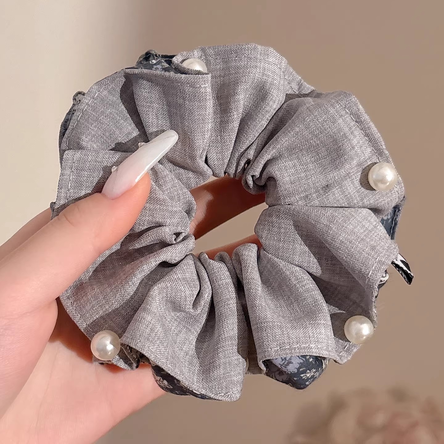 2026 nuevo estilo coreano super grande anillo de pelo intestino grande niñas de alto nivel de sensación de cabello de flores cuerdas de cabello de cordón de goma adornos para el cabello