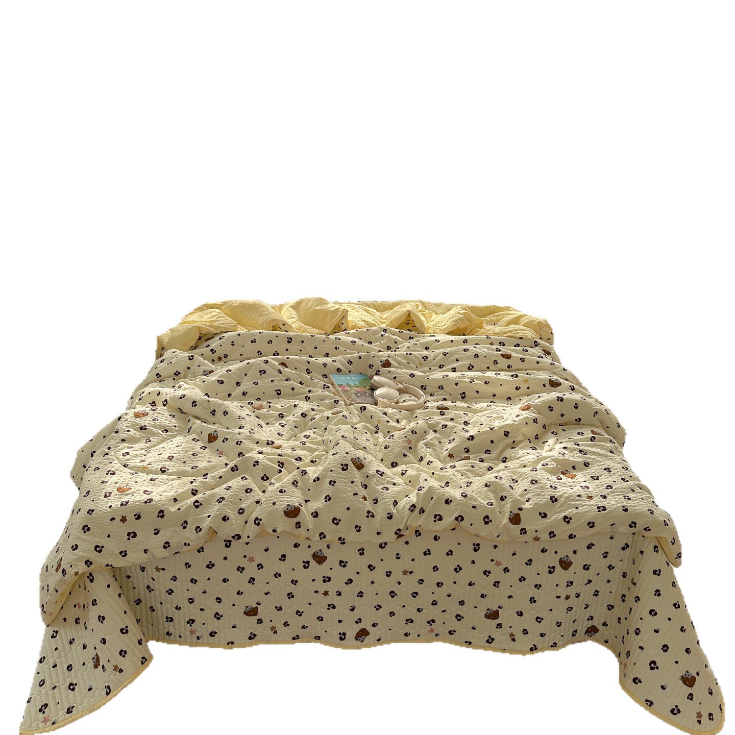 Madre y bebé clase A espuma colcha de verano fría colcha de cama lavadora cubierta de verano cuatro piezas set de aire acondicionado de verano regalo colcha delgada