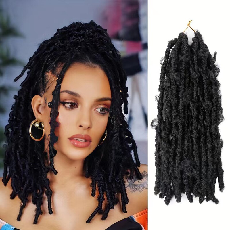 20 butterfly locs butterfly wig cross-border African dirty braid twisted braid wig Xuchang in stock 20 butterfly locs butterfly wig cross-border African dirty braid twisted braid wig Xuchang in stock