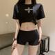 Summer Mid-waist Safety Pants Belly-closed Breathable Boxers Ice Silk Seamless Underwear Anti-light Leggings Women's Boxers
