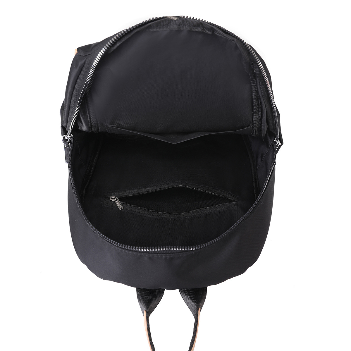 Mochila de nailon para mujer 2024 nuevo estilo casual mochila escolar de color sólido moda color de contraste ligero y versátil mochila de viaje de viaje