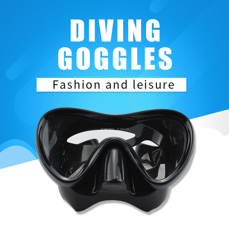 2022 new swimming with large frame view, silicone face mirror, high-definition snorkeling training diving goggles for_voghion.com