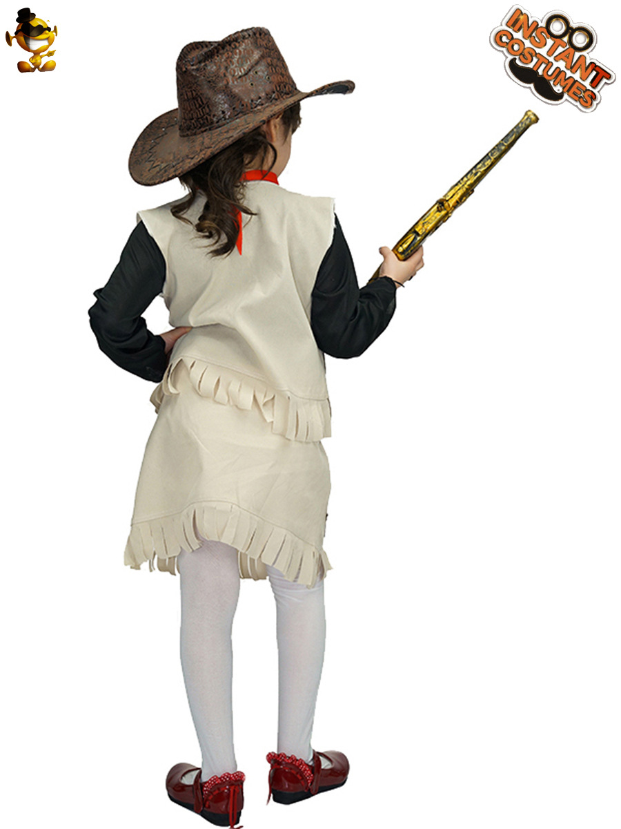 Etapa traje de fiesta de la mascarada ropa traje de rendimiento de Halloween Cosplay traje niña Denim