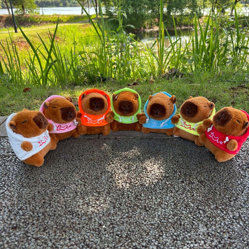 スウェットシャツカピバラ人形クリエイティブかわいい愛カピバラ人形女装おもちゃ小さな装飾品キーホルダー卸売|undefined