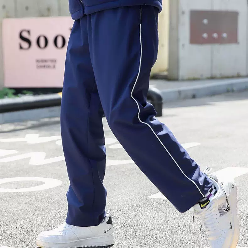 儿童冲锋裤小学生校裤春秋冬装户外运动裤摇粒绒棉内衬幼儿园童裤