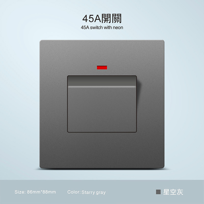 Inglés ultra delgada piel gris 250V pared escondida toma de corriente 13A Hong Kong Macao puerto con interruptor de oferta transfronteriza image 24