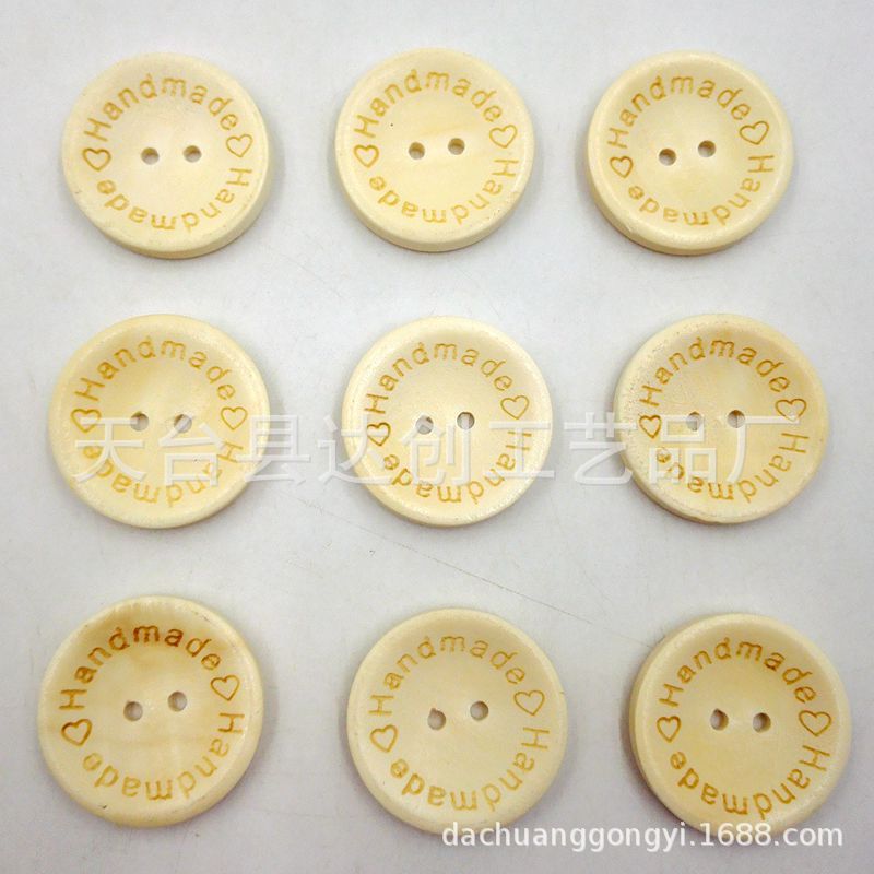 Botones de madera de bricolaje lindos ins love bee withlove accesorios de costura hechos a mano hebilla de madera