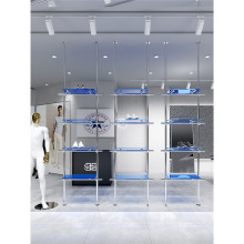 鞋店鞋架展示架上墙立柱不锈钢直播间鞋货架服装店陈列包包置物架