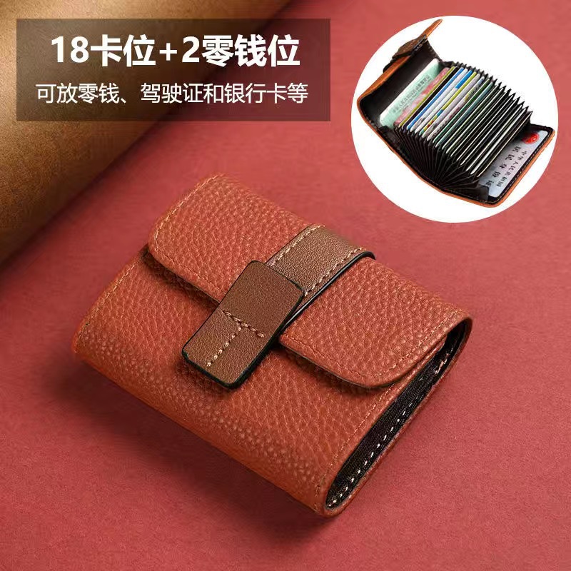 2022 nuevo órgano multi-Tarjeta bancaria titular monedero integrado Titular de la tarjeta retro contraste color pequeña hebilla simple de las mujeres