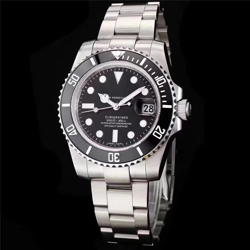 Laojia's popular cross-border foreign trade product: black Submariner, blue Submariner, green Submariner men's mechanical watch with stainless steel strap, available for dropshipping Laojia's popular cross-border foreign trade product: black Submariner, blue Submariner, green Submariner men's mechanical watch with stainless steel strap, available for dropshipping