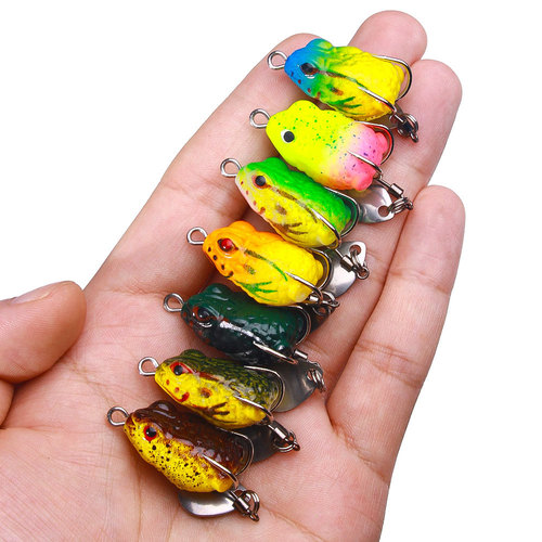 Long-range throwing thunder frog special lure for fishing black fish, strong modification of bionic small frog, sequined fake bait and bait set