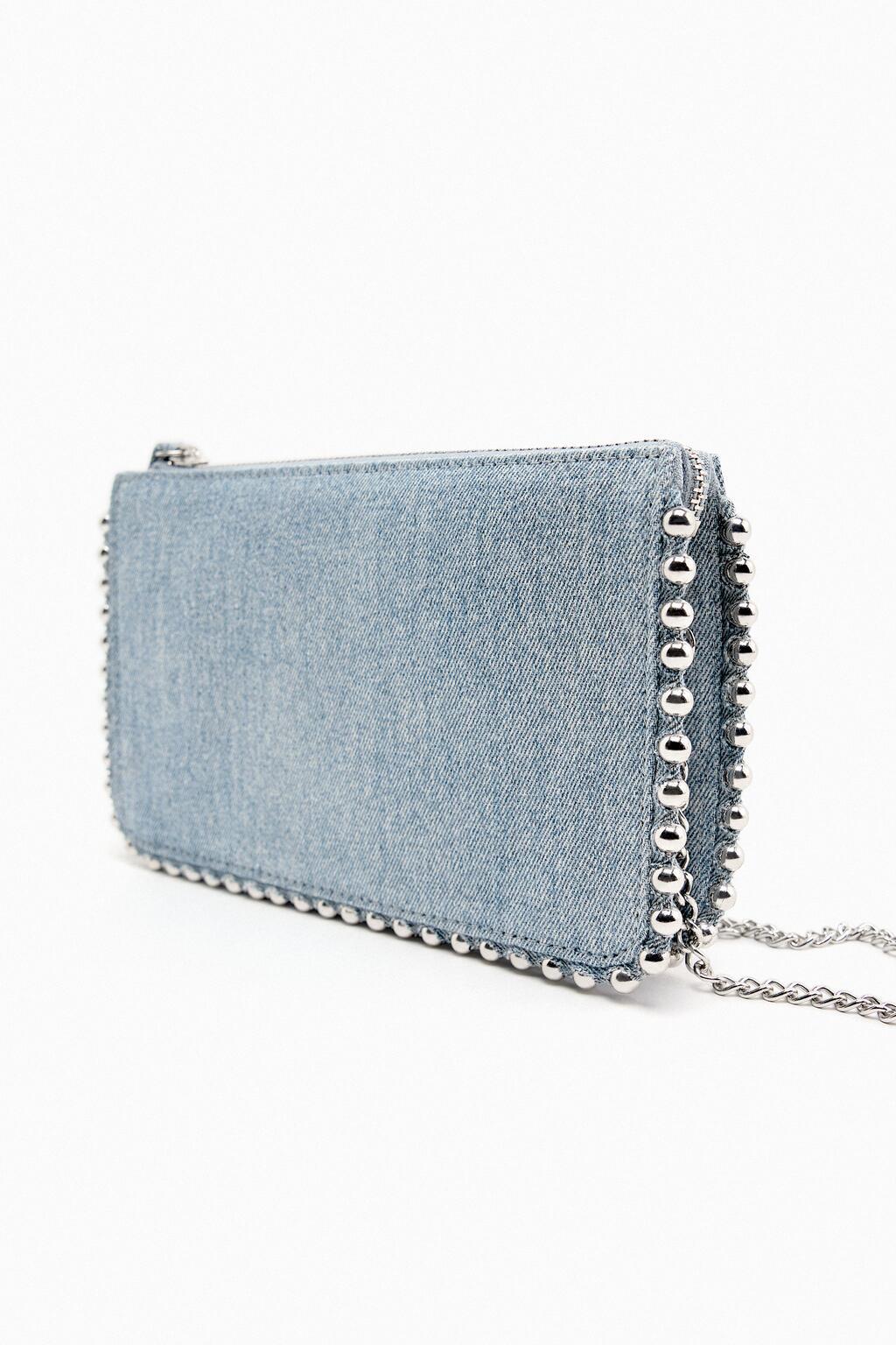 Women's Small Denim Solid Color Vintage Style Classic Style Square Zipper Crossbody Bag display picture 8