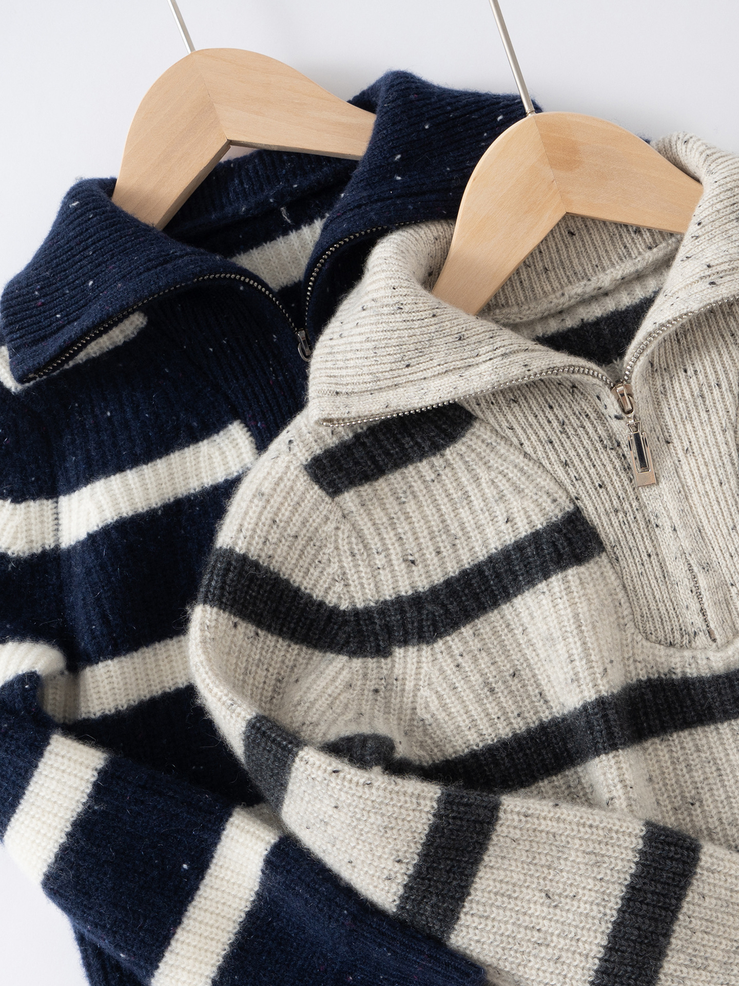 Children's cashmere knitted sweater with zipper for men and women