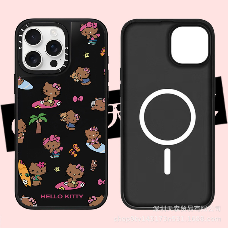 CASET联名夏威夷KT猫用苹果iPhone16ProMax手机壳15Pro潮牌14镜面|undefined
