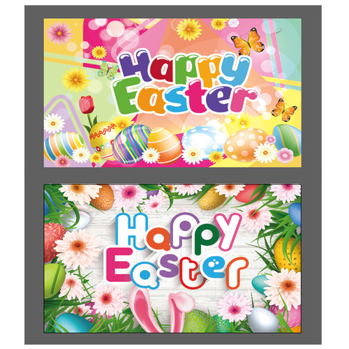 180×110 Cross-border Easter Egg-Themed Background Wall Decor - Wholesale Customizable Polyester Fabric Poster