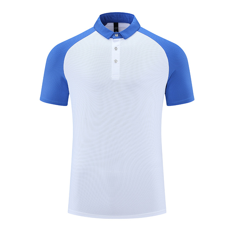 Nueva textura de golf a juego de color de nylon deportes Polo camisa de los hombres y las mujeres de la solapa verano tramo transpirable versión ligera de manga corta