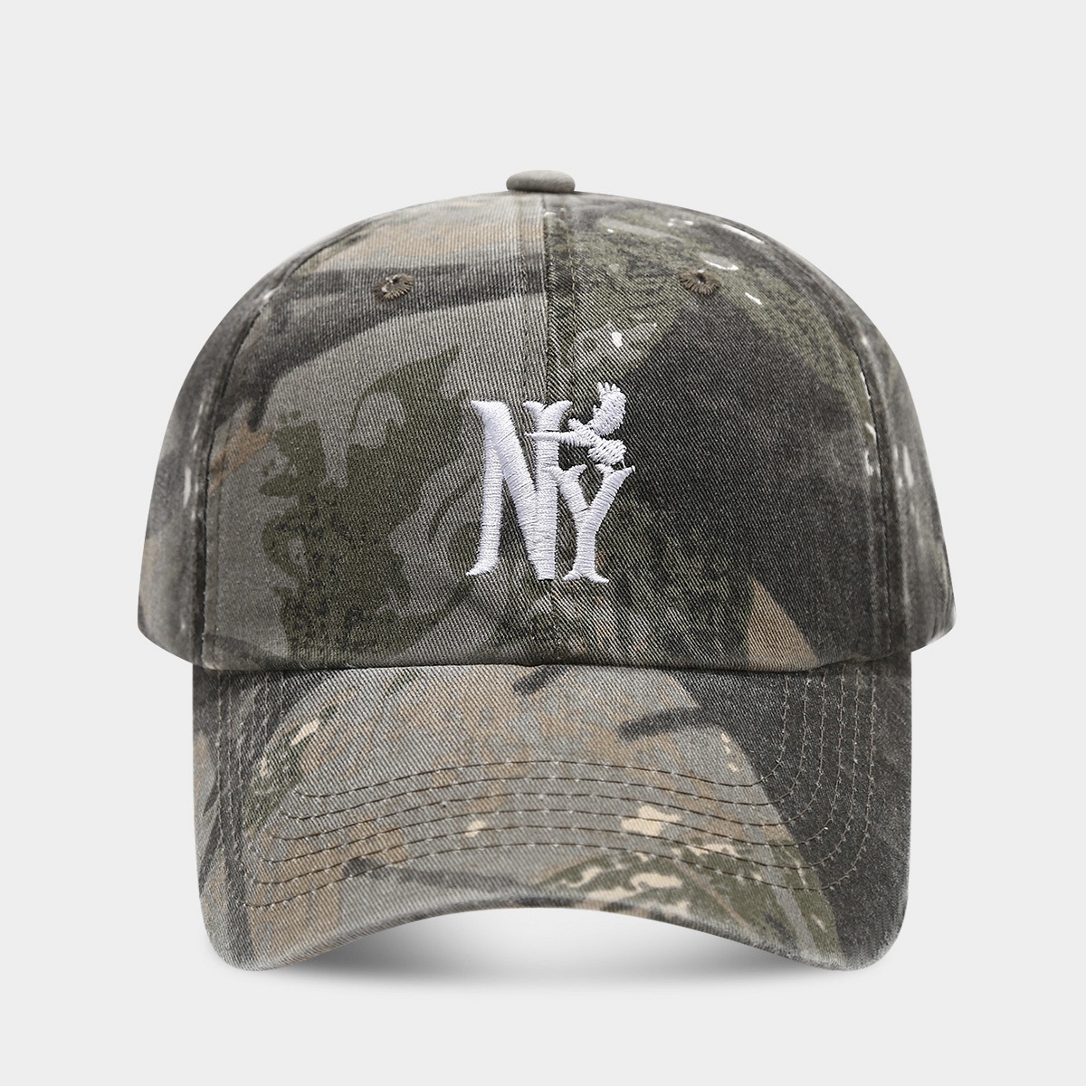 Gorra de béisbol de camuflaje antiguo retro de moda europea y americana, deportes al aire libre, ocio, letras bordadas, gorras de visera para hombres y mujeres