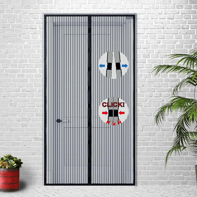 Customized Magnetic Door Curtain Cross-Border Home Punch-Free Summer Magnetic Door Curtain Screen Door and Window