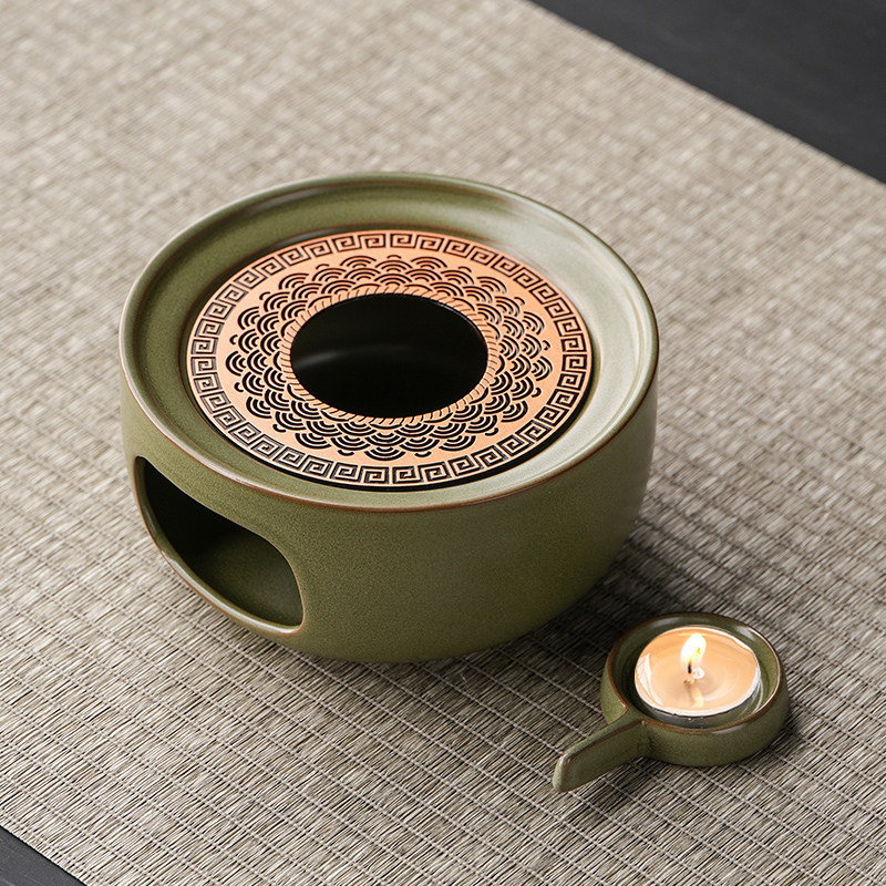 Japanese-style tea brewing set, tea warming stove base, candle flame for heating tea, tea warming and heating stove, tea warmer for enhancing aroma