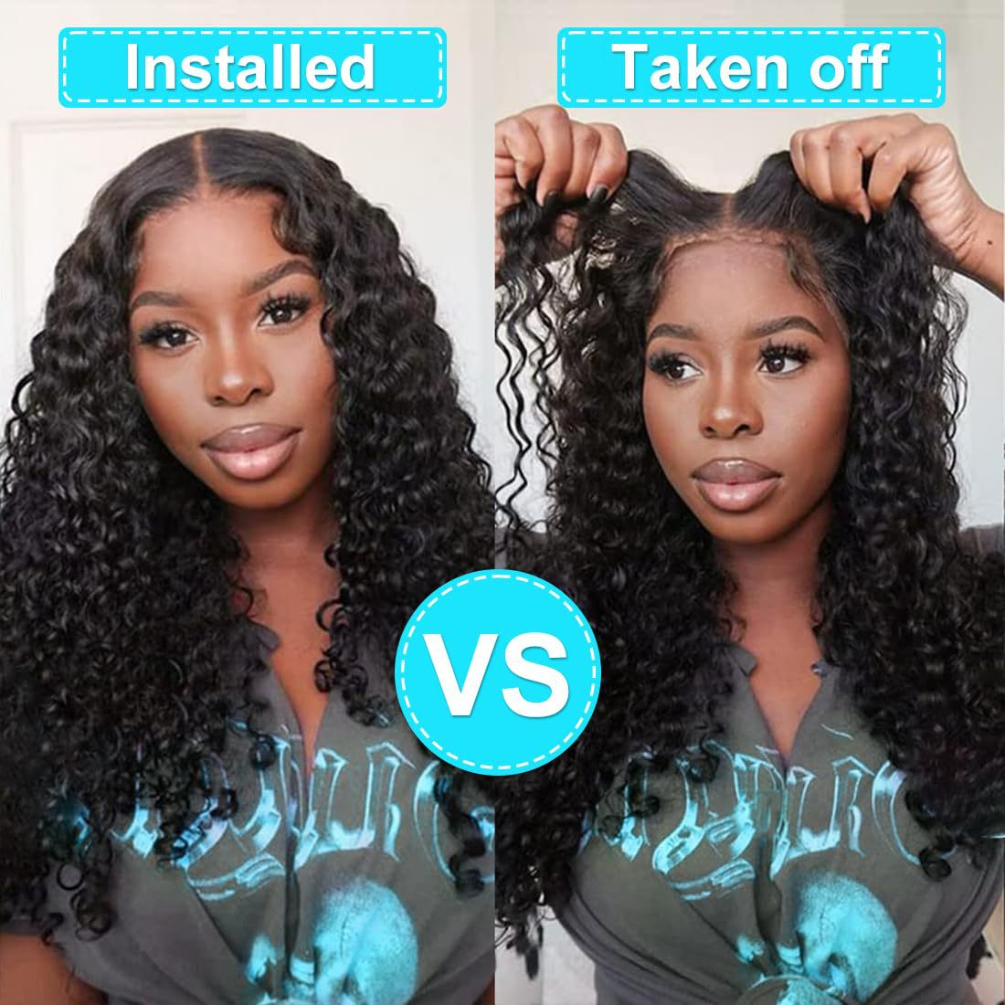Mid-length curls Wig Hairstyle high temperature wire Hair Material Women's Simple Style Holiday Weekend High Temperature Wire Centre Parting Mid-length Curls Wigs