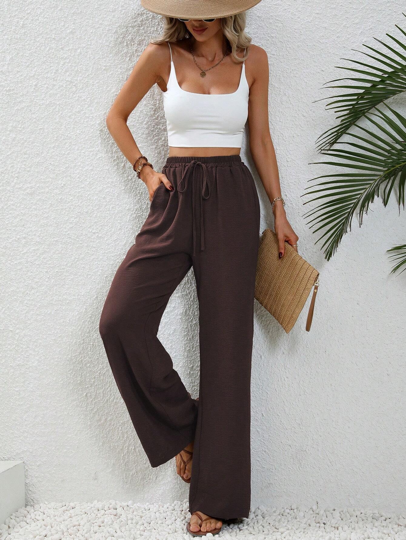 Women's Daily Streetwear Solid Color Full Length Casual Pants Straight Pants display picture 52