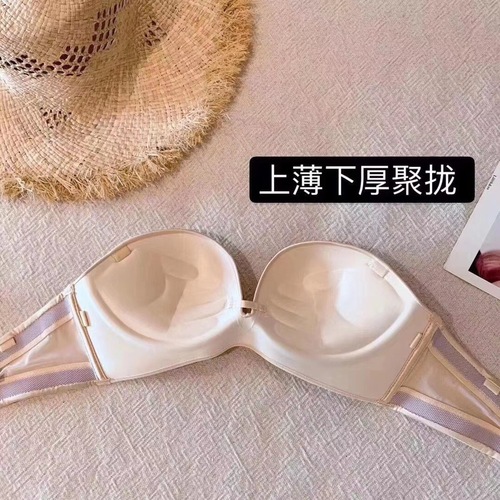 Miracle Second Generation Anti-slip Strapless Bra Women's Push-up Wireless Adjustable Breast-Retracting Anti-Sagging Push-Up Bra