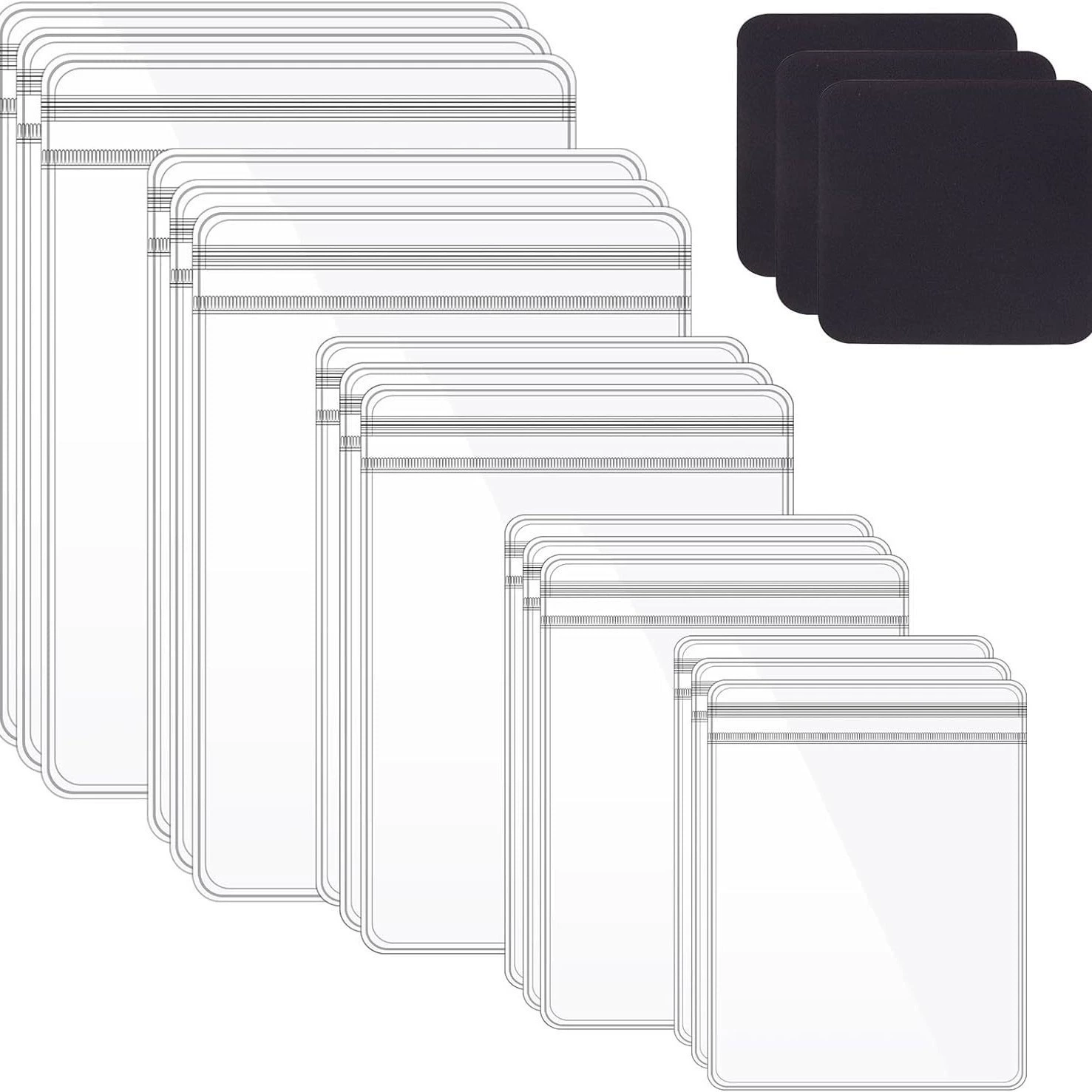 ПВХ водонепроницаемый мешок ювелирные изделия серьги хранения мешок герметичный мешок с антиокислительной бумажной карточкой набор анти-обесцвечивания