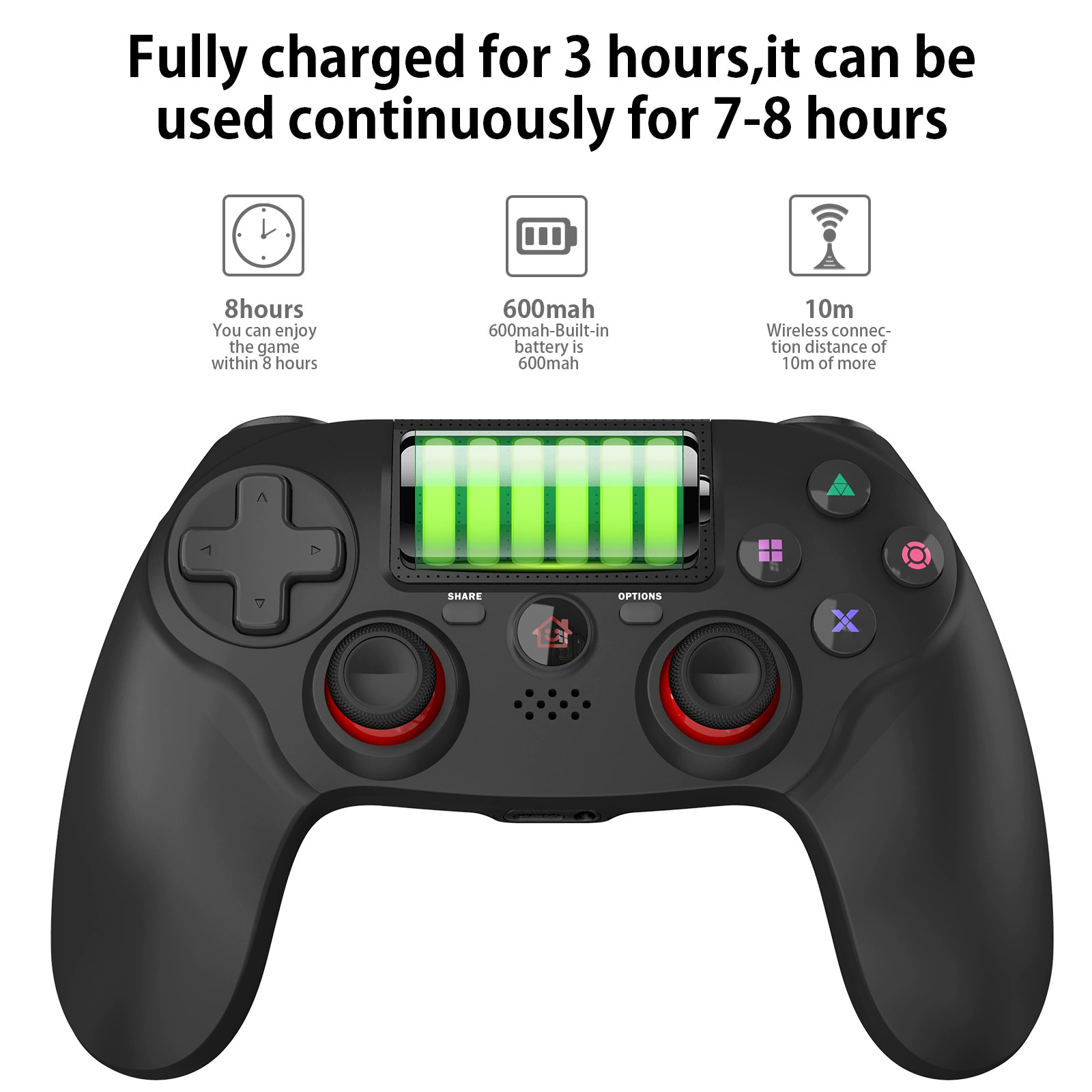 Handle, wireless bluetooth controller, engine, vibration
