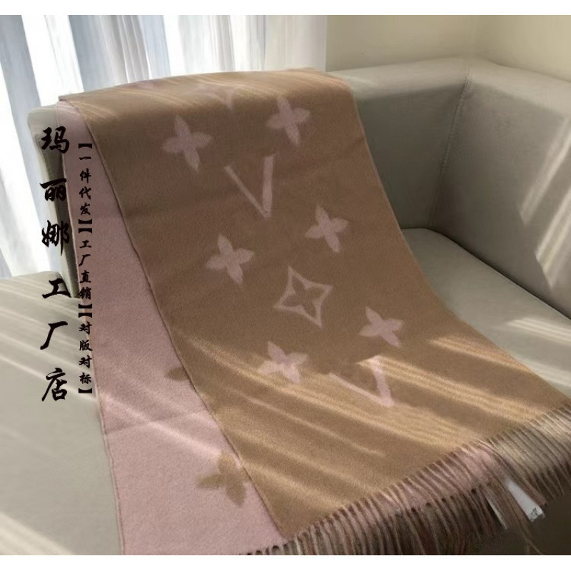 首发大牌经典款黑灰羊绒围巾小红书网红直播披肩时尚百搭保暖围脖|undefined