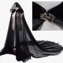 F 35316 Halloween Tulle Hooded Ladies Cape ��ʥ����ɴ��ñŮ