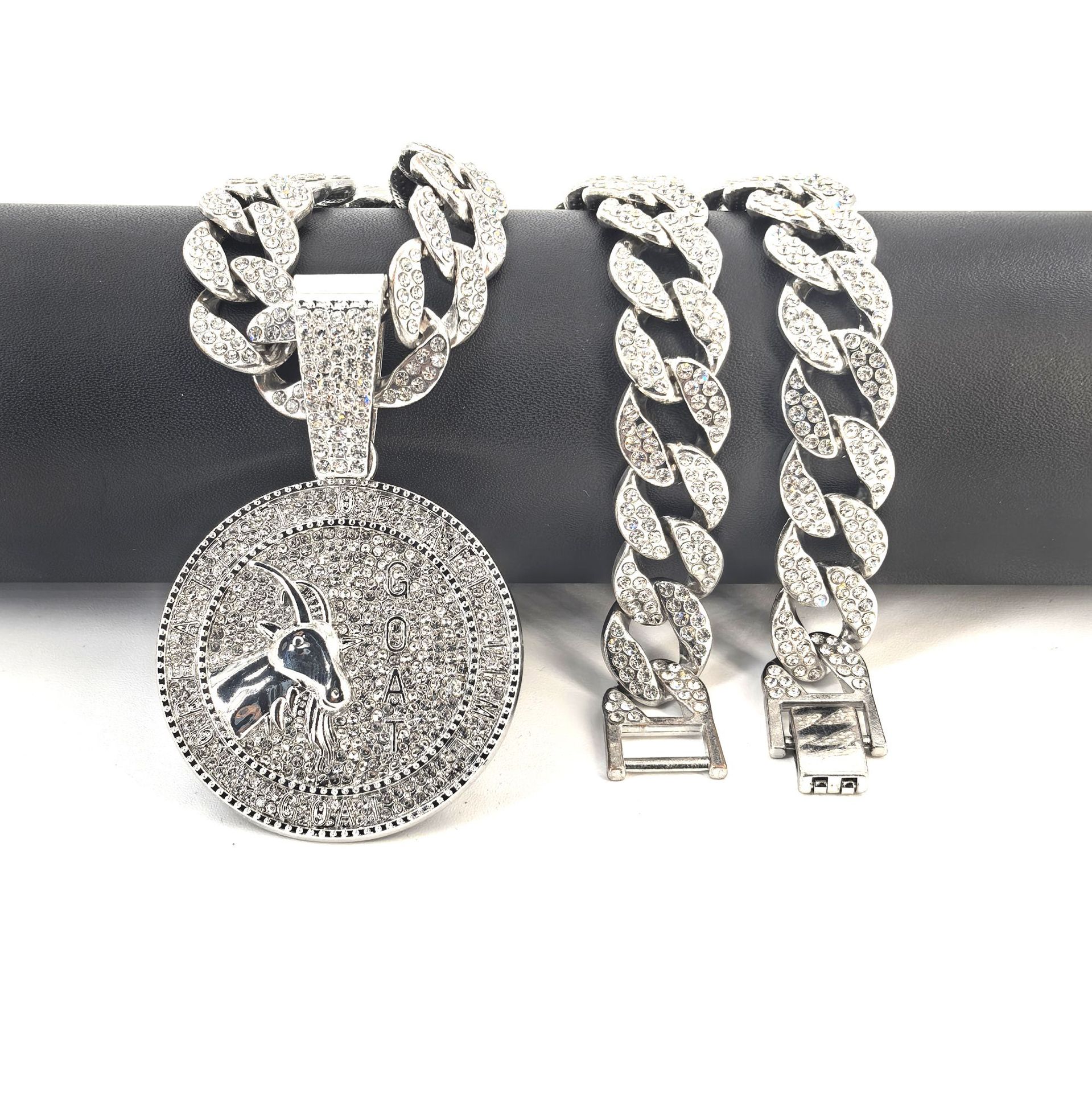 Plata con cadena cubana (18 pulgadas)