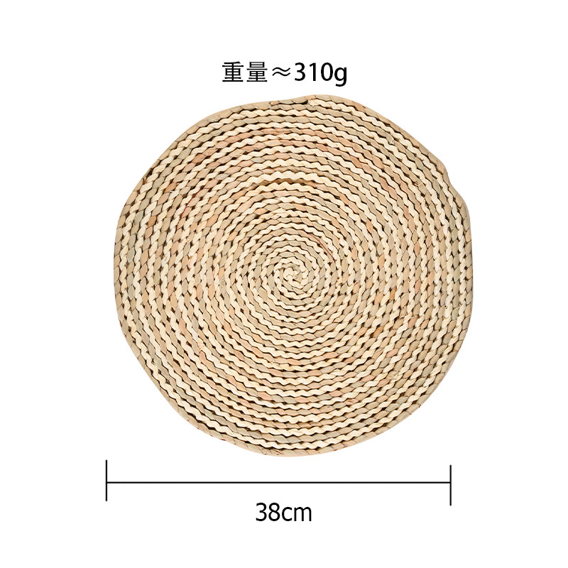 Comercio electrónico transfronterizo exclusivo para colchones aislantes de color natural japonés almohadillas de yute ecológicas almohadillas de maíz almohadillas de tazón de cuero almohadillas de agua