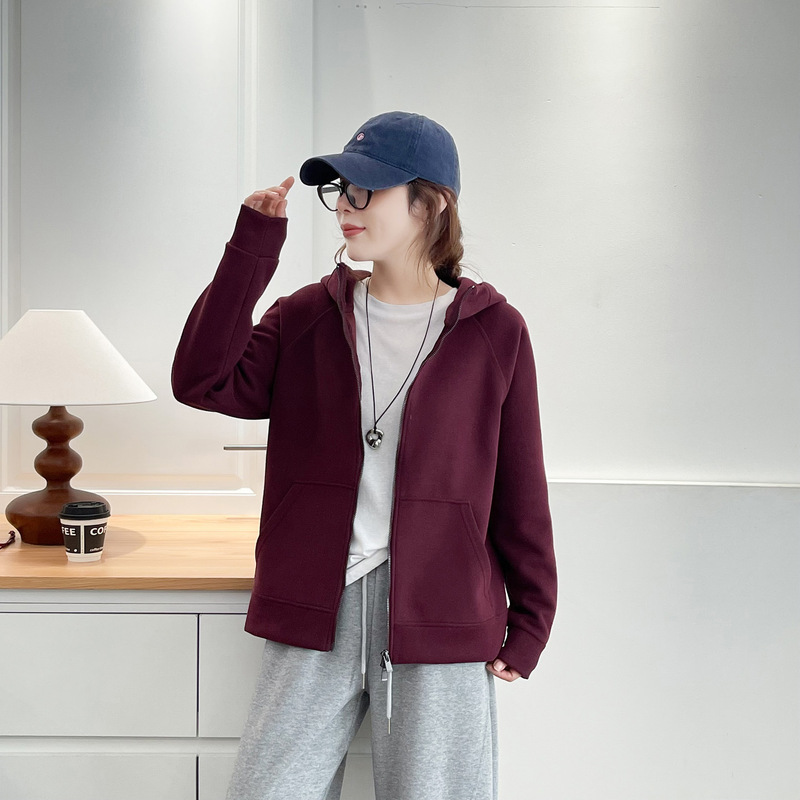 连帽卫衣胖妹妹大码女装2025秋季新款200斤时尚宽松休闲拉链外套|undefined