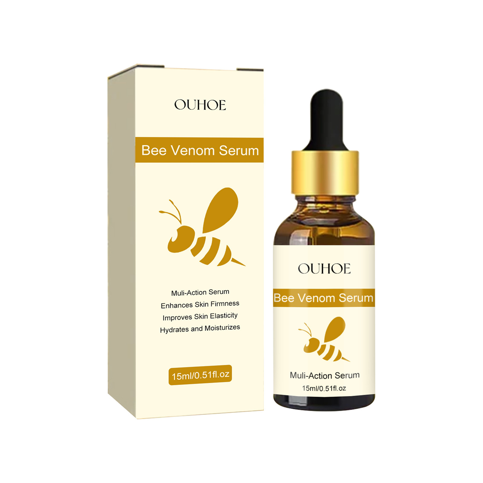 OUHOE Bee Venom Essence improves skin dryness, lifts, tights, lighens fine lines, and rejuvenates anti-aging Essence