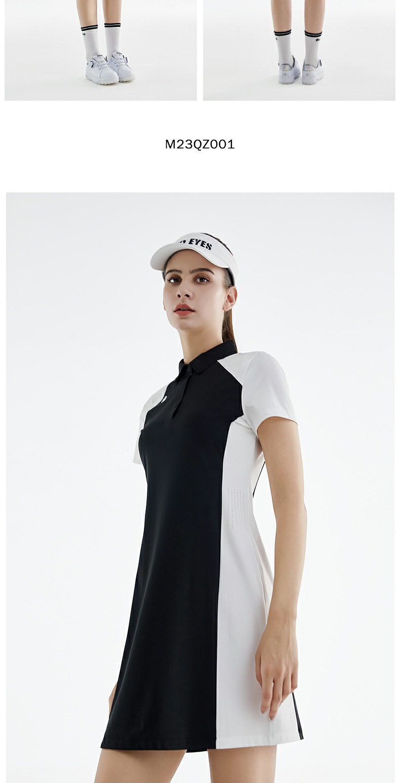 Váy golf nữ co giãn cao, thoáng khí, phối quần an toàn — M23QZ001-Đen (với quần an toàn), M23QZ001-Trắng (với quần an toàn) chi tiết 9