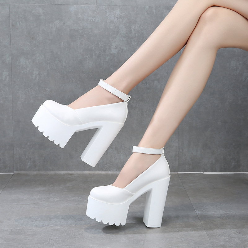 Nightclub Dj Bar Performance Shoes 15cm Thick Heel High Heel Thick Sole Waterproof Platform Women's Single Shoes Factory Wholesale Nightclub Dj Bar Performance Shoes 15cm Thick Heel High Heel Thick Sole Waterproof Platform Women's Single Shoes Factory Wholesale