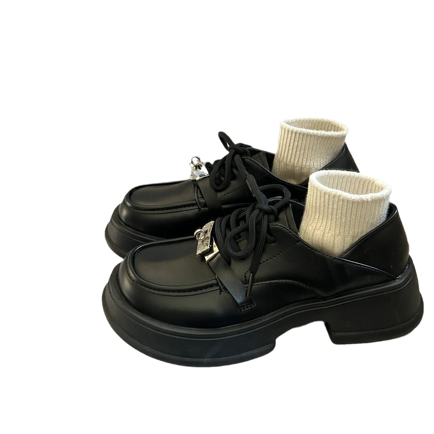 Nuevos zapatos de cuero de verano con zapatos de cuero japoneses con suela gruesa Mary Retro Redhead Inglés Lefour zapatos de mujer