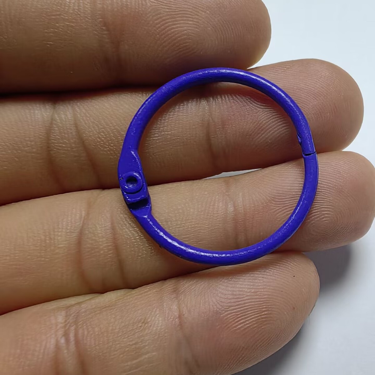 DIY accesorios de llavero 30mm hierro pintado colorido llavero redondo anillo de apertura de anillo de fijación