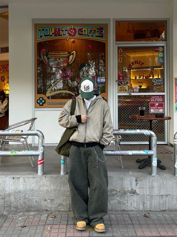 高货  双面穿千鸟格拉链连帽卫衣外套男女25秋冬宽松复古帽衫上衣|undefined