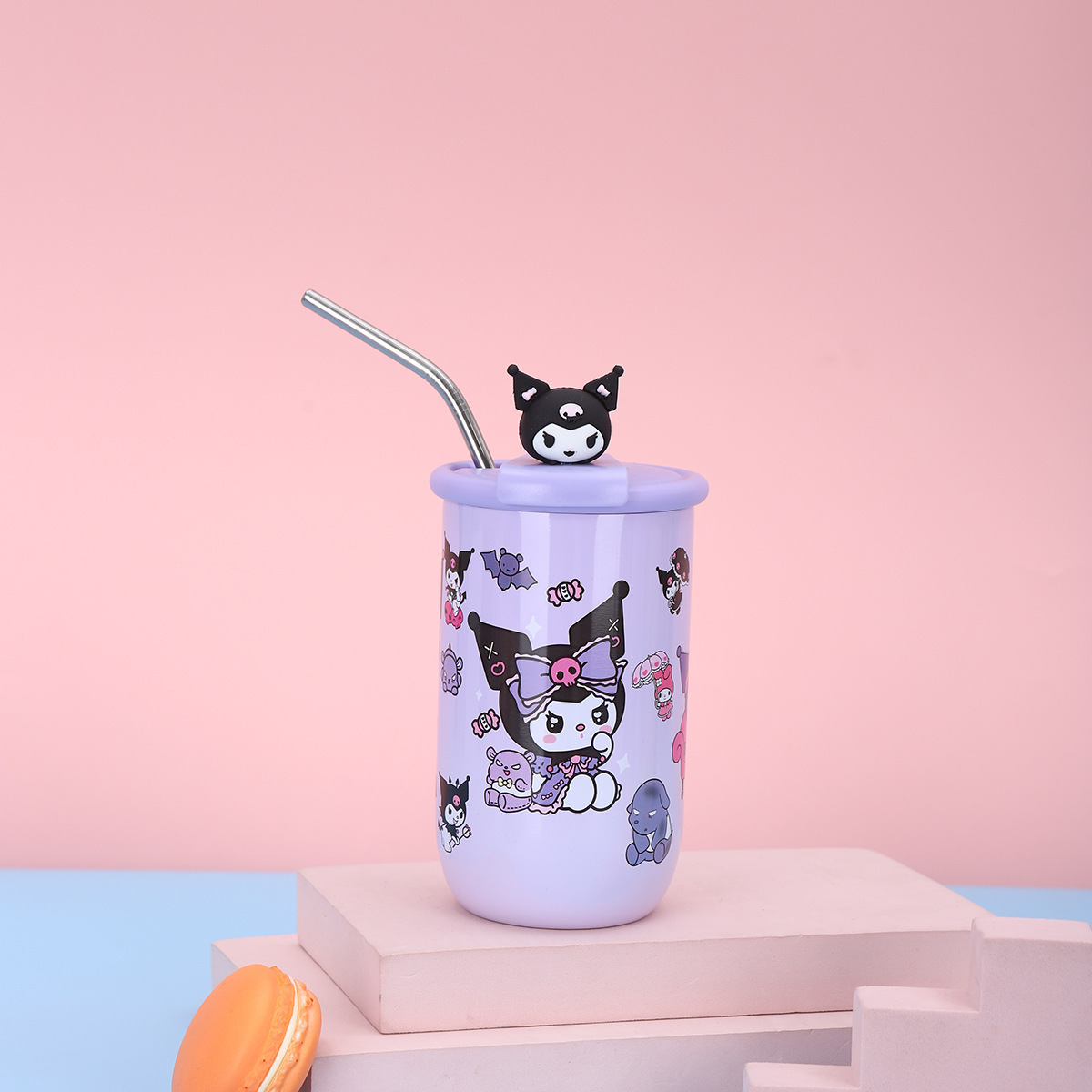 Taza termo Sanrio Kulomi Taza de agua nueva para niños Botella de agua aislante portátil de alto valor para niñas Regalo de cumpleaños