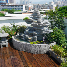 造景假山流水噴泉庭院公司布置戶外陽台裝飾擺件酒店大堂魚池別墅