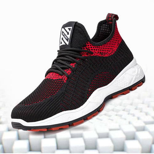 Wholesale men's trendy shoes  new style fly woven breathable casual running shoes students mesh sports shoes men's shoes autumn